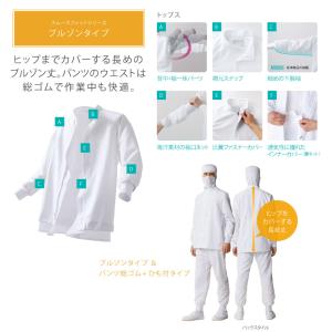 白衣 食品工場 RL8711-2 動きやすい ...の詳細画像4
