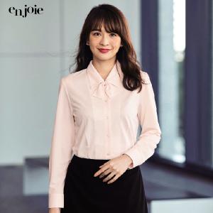 アンジョア ブラウス 長袖 リボン付き 01210 事務服 制服 オフィス en joie