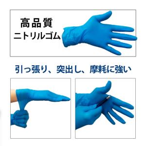 ニトリル手袋 パウダーフリー Sサイズ ブルー...の詳細画像1