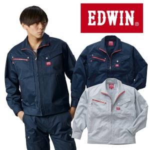 EDWIN エドウィン ブルゾン 長袖 メンズ 春 夏 秋 冬 おしゃれ ジップ オールシーズン 32-82002 山田辰 作業服 倉庫 建築 運送 大工