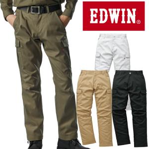 EDWIN エドウィン カーゴパンツ メンズ 春 夏 秋 冬 ズボン オールシーズン おしゃれ 83008 山田辰 作業服 倉庫 建築 運送 大工｜ユニフォームネット Yahoo!店