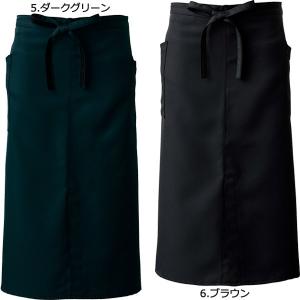 【制電加工】ロング丈 ソムリエ前掛エプロン C...の詳細画像1