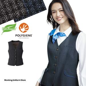 ボンオフィス事務服 ベスト AV1290 ブリスチェック【ECO素材】｜uniform-store