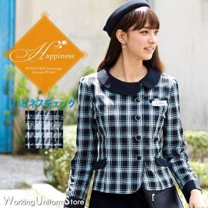 事務服ジャケット 81740 ハピネスチェック アンジョア｜uniform-store