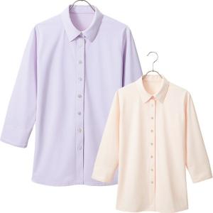 事務服 ノーアイロン【ニット】 七分袖シャツブ...の詳細画像3