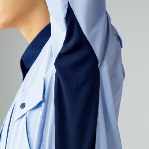 ガードマン制服 メンズ 肩章付長袖ニットシャツ...の詳細画像5