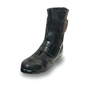 青木安全靴 中編上靴 604 耐熱 鋼製先芯 3E 牛革 銀付 スパッタカバー