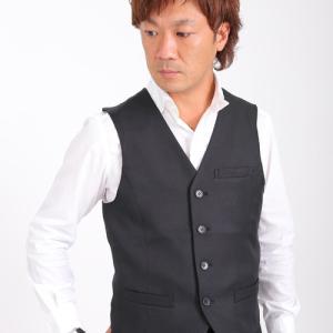フォーマルベスト 黒 背ベルトあり 男女兼用 ...の詳細画像3