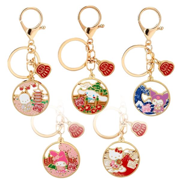 サンリオ キャストリングキーホルダー さんりお キーホルダー 和柄グッズ かわいい キャラクター グ...
