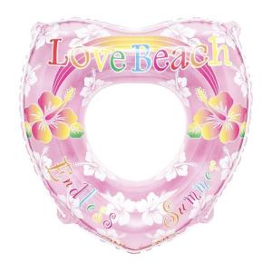 【段階的価格変動商品】イガラシ ラブビーチハート ウキワ 90cm ロープ付き 海水浴 浮き輪 フロート 水遊び プール 夏 海 かわいい なないろ堂