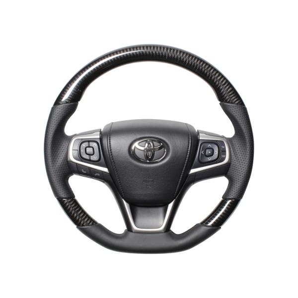 [REAL]80系 ヴォクシー(H26/1〜R4/1)用レアルステアリング_ブラックカーボン(ブラッ...