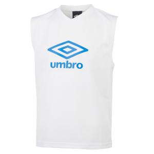 アンブロ umbro ノースリーブ プラクティスシャツ ホワイト UUUTJA66 サッカー インナー｜unionspo