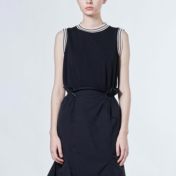 ESSENTIAL エッセンシャル 2508-020-252 スムースジャージタンクトップ ブラック...