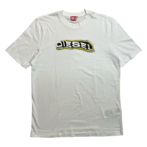 DIESEL ディーゼル A16397 T-ADJUST-R4  ロゴ  Tシャツ ホワイト メンズ...