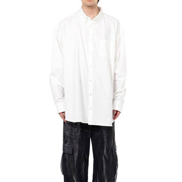 Oversized Oxford Shirt:WHITE