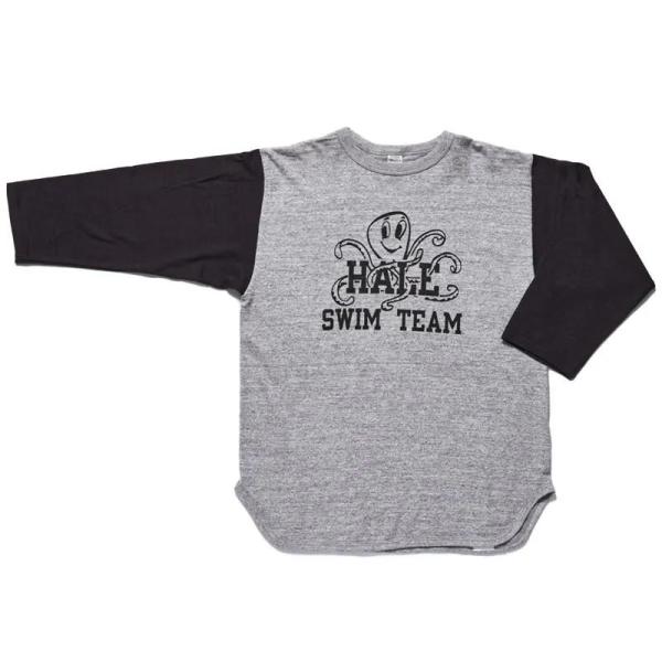 WARE HOUSE(ウエアハウス) Lot 4800 7分袖ベースボールT SWIM TEAM :...