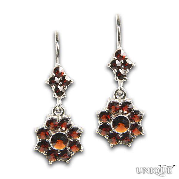 【30％OFF】　【ボヘミアン・ガーネット】　ピアス　（シルバー925使用） ★ BOHEMIAN ...