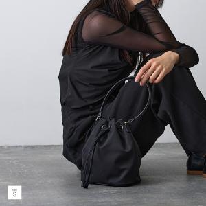 巾着バッグ ナイロン 本革 ショルダーバッグ ...の詳細画像4
