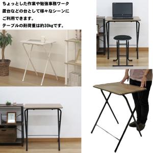 折りたたみワークテーブル 幅60cm ワンタッ...の詳細画像2