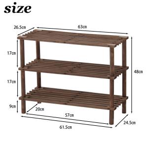 オープンラック シェルフ 棚 ラック 木製 収...の詳細画像4