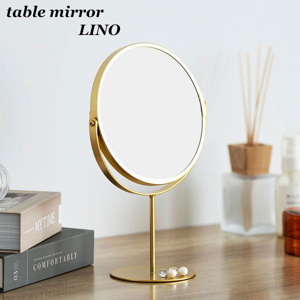 卓上ミラー 両面鏡 3倍拡大鏡 等倍鏡 飛散防止 おしゃれ ゴールド メイクミラー 化粧鏡 ドレッサ...