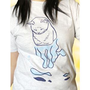 おもしろ 猫 Tシャツ ねこ ネコ メンズ レディース 半袖  fish and cat｜unit-of-land
