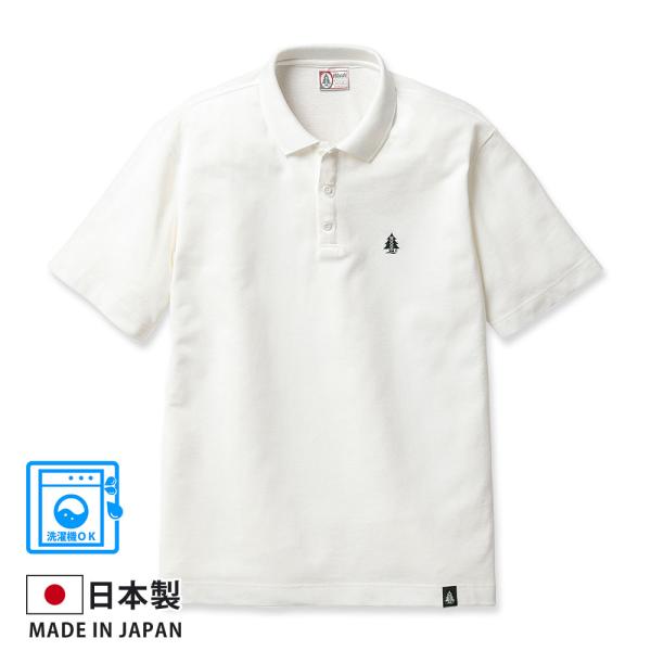 WOODS 公式 カノコ半袖ポロシャツ メンズ 日本製
