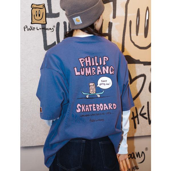 Philip Lumbang 公式 Tシャツ Keep going me リラックスFIT メンズ ...