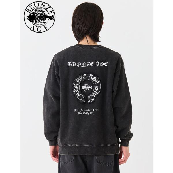 BRONZE AGE 裏起毛トレーナー メンズ レディース ケミカルウォッシュ 公式 ブロンズエイジ