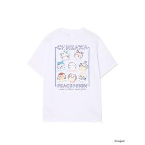 【ちいかわ】発泡プリント ピースサイン Tシャツ メンズ レディース ユニセックス