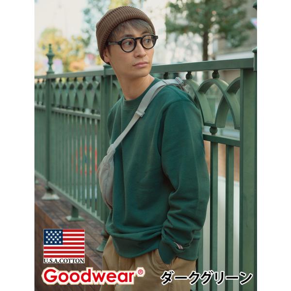 Goodwear 公式 トレーナー メンズ レディース クルーネック 無地 定番 ベーシック レギュ...