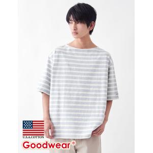 Goodwear 公式 バスクボーダーBIGT メンズ レディース 7.6オンス USAコットン｜united-japan