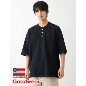 Goodwear 公式 SUPER BIGT メンズ レディース 7.6オンス USAコットン ヘンリーネック