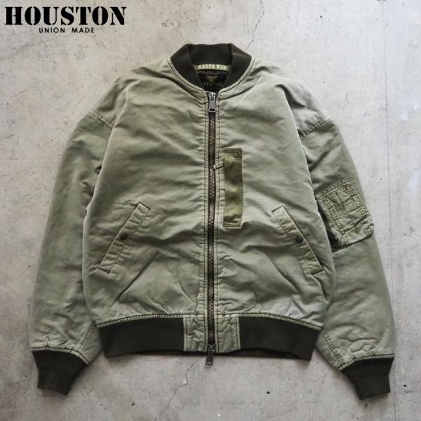ヒューストン ジャケット MA1 メンズ HOUSTON ピグメントダイ リラックス MA-1 フラ...