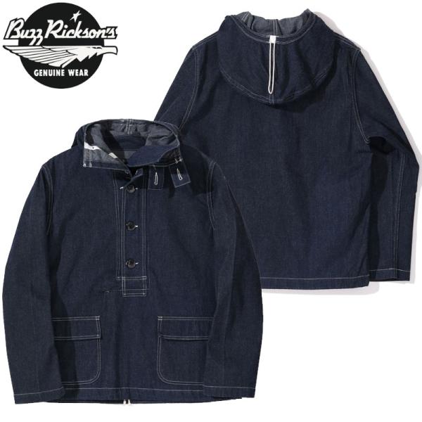 バズリクソンズ デニム ジャケット BUZZ RICKSON'S プルオーバー デニムフーデッド B...