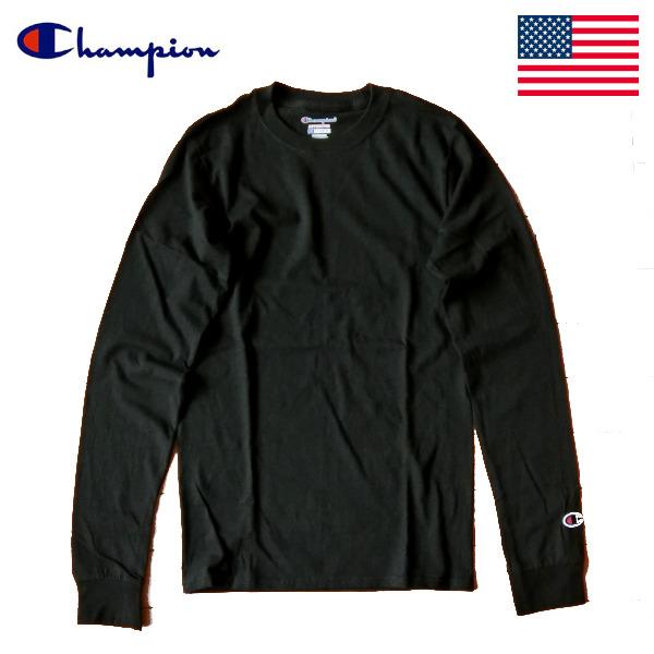 チャンピオン Champion ロンＴ ロングスリーブTシャツ 長袖 ブラック  メンズ XSサイズ