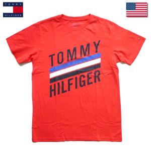 トミーヒルフィガー Ｔシャツ 半袖　ロゴプリント キッズ ボーイズ XLサイズ メンズMサイズ相当 レッド