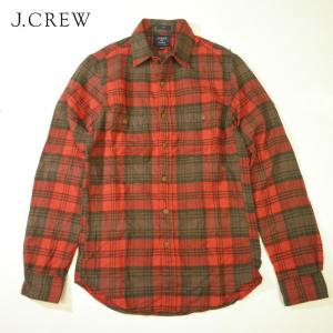 J.CREW ジェイクルー フランネルシャツ チェック スリムフィット メンズ XSサイズ レッド×ブラウン｜united-us