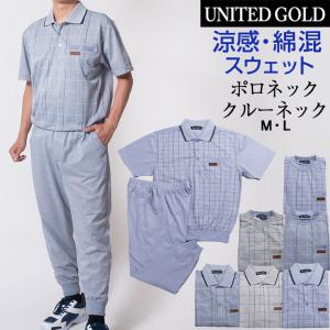 スウェット上下 ジャージ 半袖 メンズ 上下セッ...の商品画像