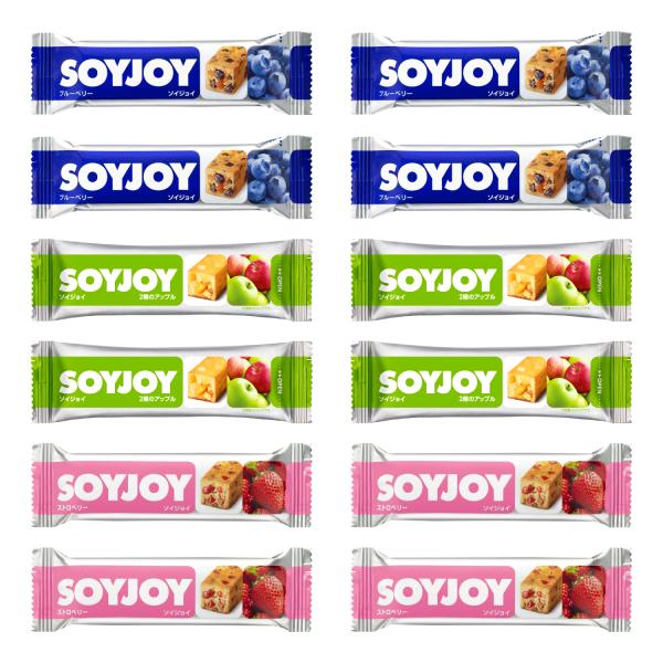 ソイジョイ フルーツ系3種類 各4本ずつ 12本セット まとめ買い 2種のアップル／ストロベリー／ブ...