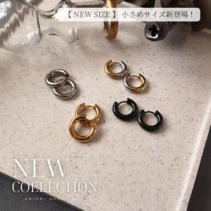 フープピアス サージカルステンレス 18K 1...の詳細画像2