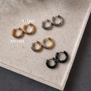 フープピアス サージカルステンレス 18K 1...の詳細画像3