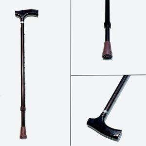 杖 歩行補助 アルミ製 伸縮杖 日本製 茶色 ブラウン 介護 軽量 トレッキング OD-E07｜universal-cl-store