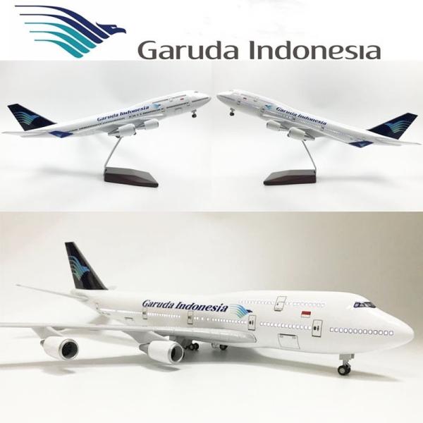 模型飛行機 航空機 飛行機模型 ガルーダ インドネシア航空 B747 LED おもちゃ コレクション...