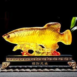 アロワナ ゴールド リアル 海洋生物 金色 熱帯魚 FRP アニマル