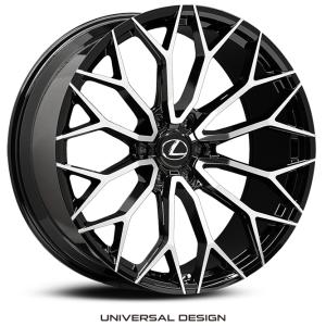レクサス LX600 LX700h 用 UNIVERSAL DESIGN ユニバーサルデザイン オーバーフェンダー サイズ FF02M 24105 25 6/139 BLACK POLISH x1台分