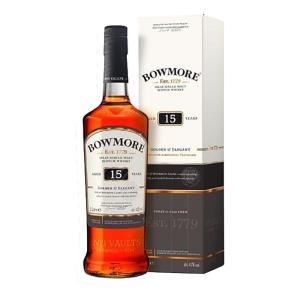 ウイスキー スコッチ アイラ シングルモルト ボウモア 15年 ゴールデン＆エレガント 43度 1000ml 箱入り BOWMORE｜unix11112000