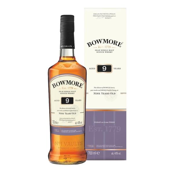 ウイスキー スコッチ アイラ シングルモルト ボウモア 9年 40度 700ml 箱入り BOWMO...