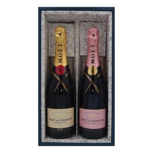 MOET & CHANDON ロゼ・シャンパン 2本セット MOET＆CHANDON モエ エ シャンドン ブリュット & ロゼ 2本組