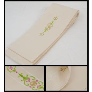 【京紫織】お仕立て上がり洗える帯【ラインストーンししゅう-細帯-】